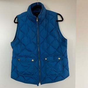 J Crew Quilted Blue Vest